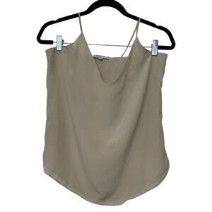 Habitual‎ Tan Nude Camisole V-Neck Criss Cross Back Womens Top Size Small